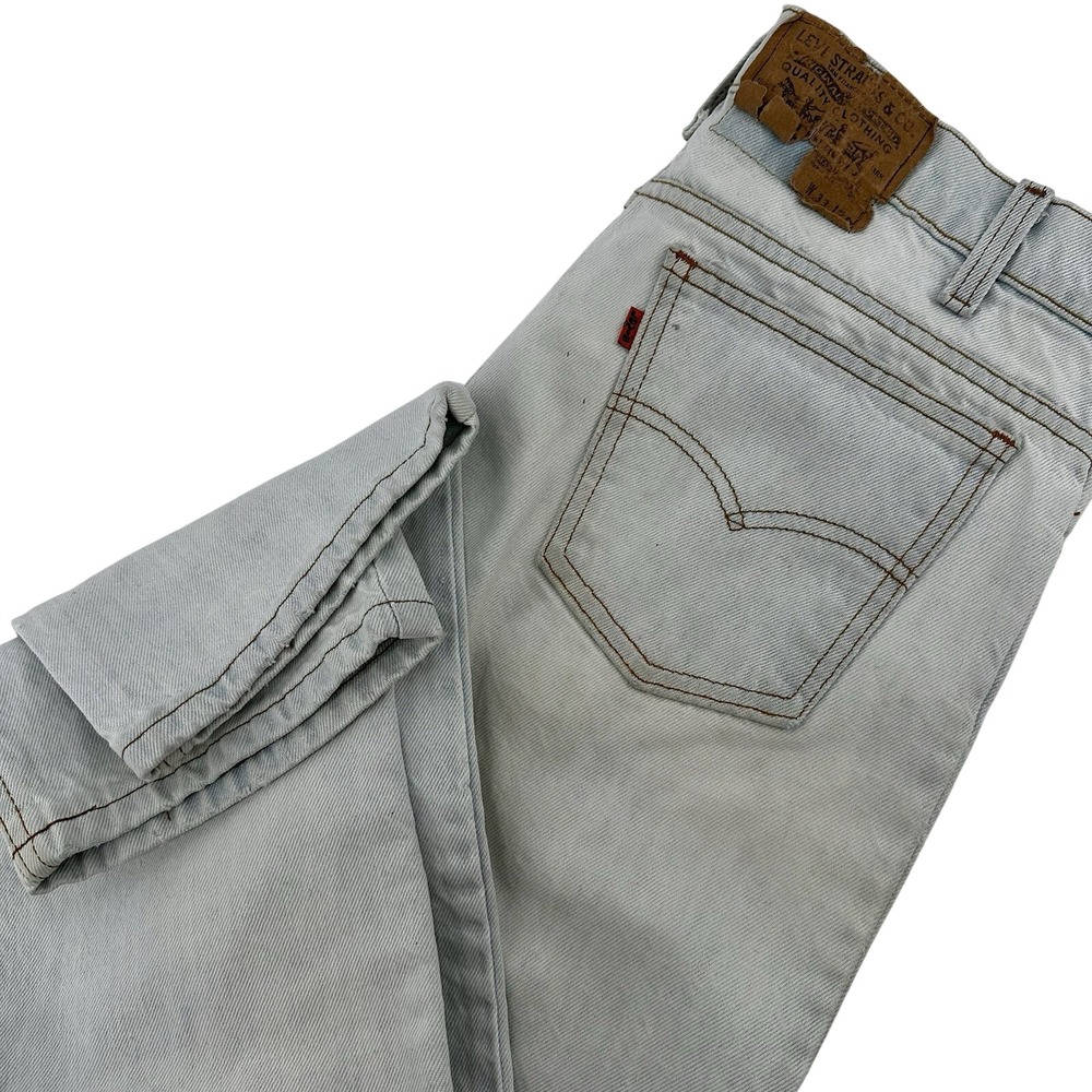 Vintage Levis 509 Orange Tab Jeans Mens 32x30 Light Wash Blue Denim Made in USA